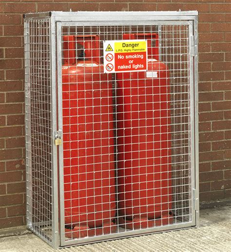 outdoor metal cylinder enclosure|gas cylinder cage lockers.